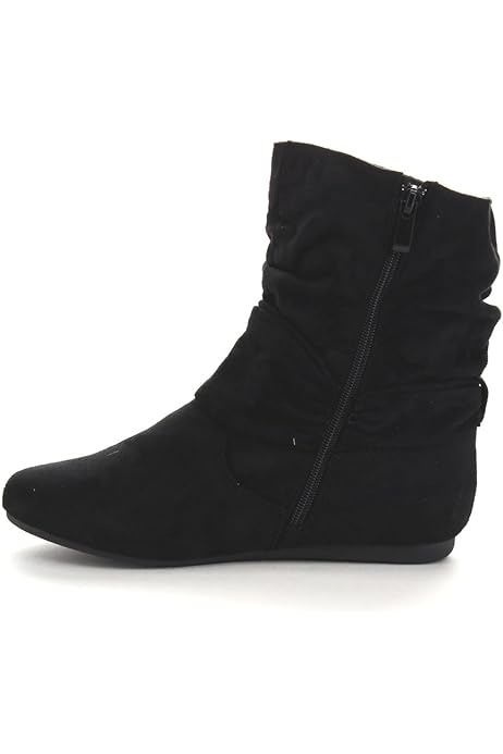 black suede booties flat heel