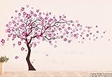 Popdecors - Cherry Blossom Tree (83inch H) - Beautiful Tree Wall Decals for Kids Rooms Teen Girls Bo