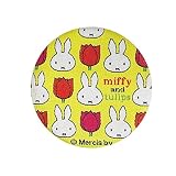 ミノダ miffy and tulips 織物缶バッジ イエロー
