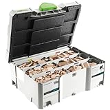 Festool 498899 Assorted Domino Beech Tenons and Cutters in T-Loc Systainer [並行輸入品]