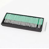 uxcell 軸付砥石　ダイヤモンド砥石　3mm x 3mm　金属素材　シルバートーン　30枚入り