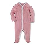 Polo Ralph Lauren/ポロ ラルフ ローレン　GIRL SOLID　ONE PIECE COVERALL　長袖ロンパース　（サイズ：9m、カラー：Paisley pink） [並行輸入品