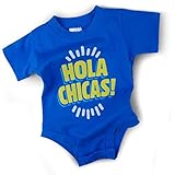 Wry Baby Men's 'Hola Chicas' Snap suit, Blue, 0-6 Months by Wry Baby