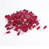 SV1.25-4 AWG 22-16事前絶縁フォーク端子コネクタ220pcsレッド