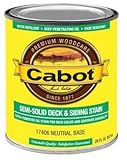 Cabot 206104 Deck And Siding Stain Neutral Base Semi-Solid, 1 quart [並行輸入品]
