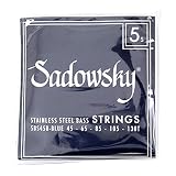 Sadowsky ブルーラベルベース弦 ステンレス弦 5弦 045-130 SBS45B Blue シルバー