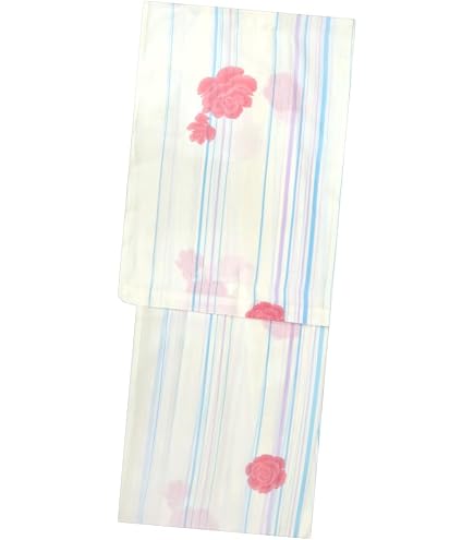 Amazon.co.jp: 夏着物 小千谷縮風 フルセット 4点 小紋 洗える着物 夏