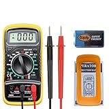 Beneges デジタルマルチメーター 多機能電気測定器 AC/DC電圧·DC電流 絶縁抵抗 キャパシタンス ダイオード 周波数 導通テスター 過負荷保護 バックライト機能 警告音 携帯便利 9V電池