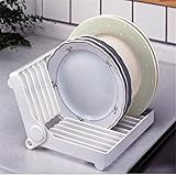 Prawey（TM）ファッション1PCS便利な折り畳み式のキッチン白いプラスチック製の食器棚ツールキッチン水切りドリップ棚板が主催IC871802ラックラック