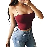 XWBJP Tシャツ インナー レディース 肩出し ノースリーブ オフショルダー キャミソール トップス Vネック 肌見せ ブラウス 無地 セクシー カジュアル かわいい 春 夏 人気 きれいめ おし