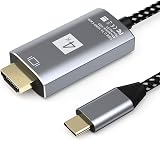 USB Type-C to HDMI 変換ケーブル 3M接続ケーブル HDtv type-c 4K映像出力 Type C HDTV変換アダプター タイプC to hdTV 対応 40Gbps転送設定不要 iPhone 15 Pro/MacBook Air/Pro/iPad pro/iMac2018以降Galaxy S20/Thunderboltケーブ用USB-Cデバイス対応娯楽勤務等