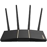 ASUS WiFi RT-AX57 無線 ルーター 最新規格WiFi6 2402+574Mbps v6プラス/ OCNバーチャルコネクト対応デュアルバンド。アプリで各種機能を簡単に設定、ゲーム＆ストリーミングに最適 メッシュ/セキュリティ機能付 3階