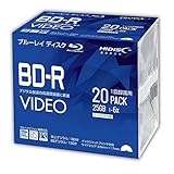 BD-R ブルーレイディスク 6倍速 映像用デジタル放送対応 インクジェットプリンタ対応20枚5mmスリムケース入り