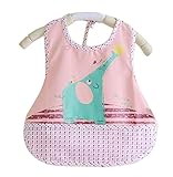 [ピンクエレファント]ポケット付きの素敵な防水ベイビービブズフィードビブ