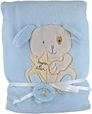 Snugly Baby Blue Fleece Baby Blanket w /子犬