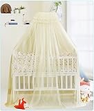 royal-太字Thickeningステンレススチールブラケット床Mosquito Net子供ベビーベッドMosquito Net イエロー
