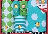 Sassy サッシー・ギフトタオルセット/XL/アクア&グリーン/5枚入 GFSA6422