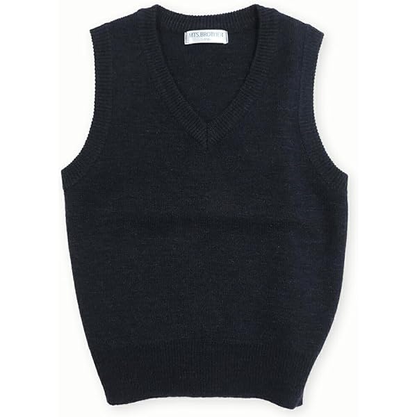 Amazon | [ショパン] お受験 Vネックニットベスト 90cm, ネイビー
