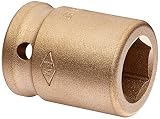 Ampco Safety Tools I-3/4D20MM Socket, Impact, Non-Sparking, Non-Magnetic, Corrosion Resistant, 3/4 D