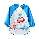 Topie Waterproof Sleeved Bib, 6 Months To 2 Years, 1Pc-Blue