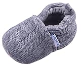 (コ-ランド) Co-land ベビーシューズ 新生児靴 ニットシューズ 赤ちゃん ファーストシューズ 女の子 男の子 純色 男女児 毛糸 可愛い 出産祝い グレー 11