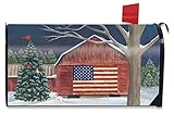 Barnside冬Large磁気メールボックスカバーPatriotic Seasonalオーバーサイズ
