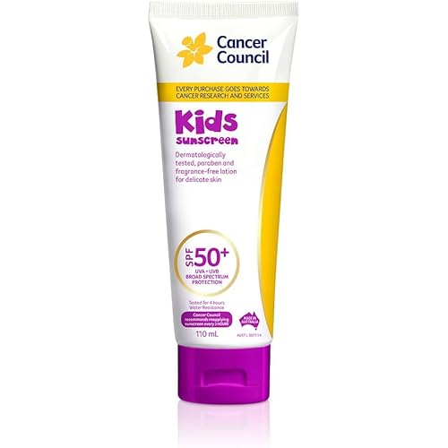 Cancer Council Kids Sunscreen SPF 50+ - Cancer Council Sunscreen, 110ml - Water-Resistant, Paraben-Free, UVA/UVB Protection, 