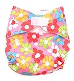 SUNNY BABY おむつカバー 布おむつ フリーサイズ サイズ調節可 テープ式 ピンク花 [並行輸入品]