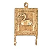 IndianShelf Heavy Dutyハンドメイド芸術的真鍮ブロンズホームDecor Duck Indian Crafted壁フック