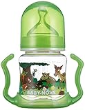ベビーノヴァ ワイドネックほ乳びんハンドル付 バンビ 150ml 480043
