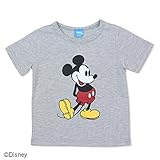ミッキーマウス 半袖 Tシャツ ベビー キッズ 子供服 ベビー服 カラバリ スラブ天竺 男の子 女の子 トップス DISNEY グレー 95cm 94180581GY95