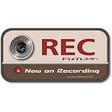 メイヴルアットホーム ドラレコステッカー ドラレコ ステッカー ドライブレコーダーステッカー ドライブレコーダー ステッカー ドラレコ 車載カメラ 後方録画中 セキュリティーステッカー 車 シール 日本製（レトロ/ブラウン)