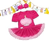 (トレテゾーリ)tre tesori 今日は私が主役！ お誕生日 バースデー ロンパース 出産祝い 女の子 子供ドレス セット ケーキ L