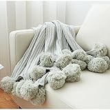 LifeTree 綿100%掛け毛布ブランケット ニット子供用ベッド昼休み 寝具　オフィス用 ソファー用 春夏掛け掛け布団 ふわふわ　かわいい 90 x 90ｃｍ