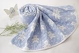 Riho Baby 100% Muslin Cotton Gauze No Formaldehyde No Phosphor Bath Towel Swaddle Blanket(5 layers)