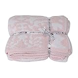 KASHWERE (カシウェア) 国内検針済DAMASK BLANKET T-30-921-52 pink/white ギフトにも！