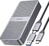 ORICO USB 4.0 M.2 SSD 外付けケース USB4.0 NVMe ケース M.2 SSD ケース 40Gbps NVMe PClE M-Key(B+M Key)2280 に適用 Thunderbolt 3/4 USB3.2/3.1/3.0/Type C互換性あり 外付ハードディスクケース M224C3-U4 灰 (グレー)
