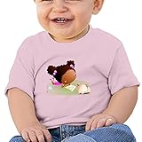 何か考えている女の子子供服 ベビーTシャツ 半袖 男の子 女の子 クルーネック カジュアル