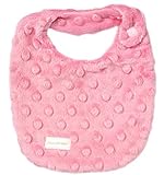 NEWBORN Baby DROOLER Bib - Pink Dimple Minky by Polka Dot Moon