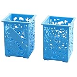 uxcell 収納ボックス バリエーションテーマカラー 多機能 ストレージケース 多機能 ブルー 2個入り