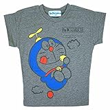 ドラえもん ベビー＆キッズ 半袖Ｔシャツ 綿100％の天竺素材 fo-ht06 (110cm, タケコプター/灰)59y007