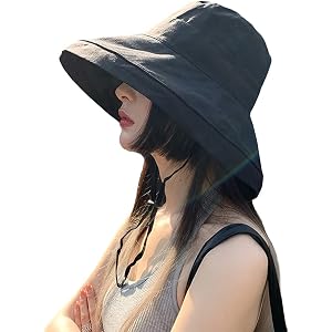 UVカット帽子 レディース ハット【つば広・小顔効果】【UPF50+・あご紐付き・風で飛ばない】春夏 帽子 紫外線対策…