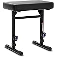Liquid Stands Piano Bench Adjustable Stool – Music Keyboard Bench Seat for Piano Keyboard Stand with Black Padded Cushion for