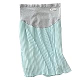 (マーシェル) Marshel マタニティ プリーツ スカート 軽やか素材 シフォン エレガント 上品 お腹を優しく包む 妊婦服 おしゃれ ブルー フリーサイズ