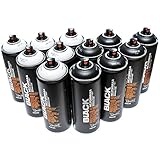 モンタナブラック400 mlのセット12グラフィティストリートアート壁画スプレーペイント 400ml マルチカラー
