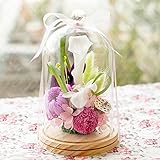 プリザーブドフラワー ガラスドーム ギフト ガラスの森 ～虹の架け橋～