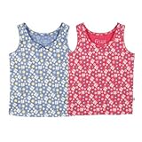 (フルギ) Frugi ガールズ ノースリーブ 肌着 2枚組 サイズ9-10ｙ ( 140 ) バタフライ オーガニックコットン