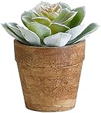アビテ 造花 観葉植物 グリーンポット・L-フロスティエケベリア(ルイーズ) IL-117-AA
