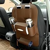 Super PDR PUレザーカーシートバックオーガナイザーマルチポケット付きストレージバッグプロテクターwith iPad、Kids、テーブルホルダー、傘、ボトル、ベビー玩具、ティッシュボックス P
