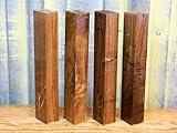 4- Highly FiguredブラックウォールナットペンBlanks / Turning木製/ LuthierパーツT : 1 3 / 8」、W : 1 13 / 16」、L : 10 5 / 8